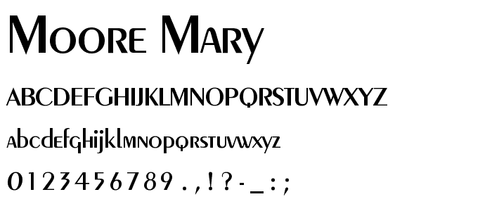 Moore Mary font